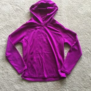 EUC Marmot girls purple hooded sun shirt large